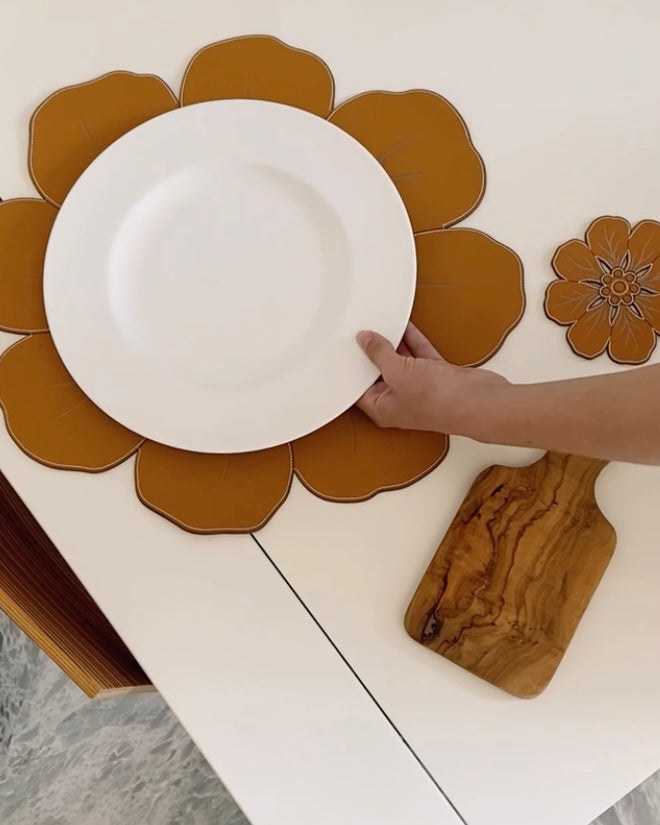 tan maxi flor table layer - 1 piece