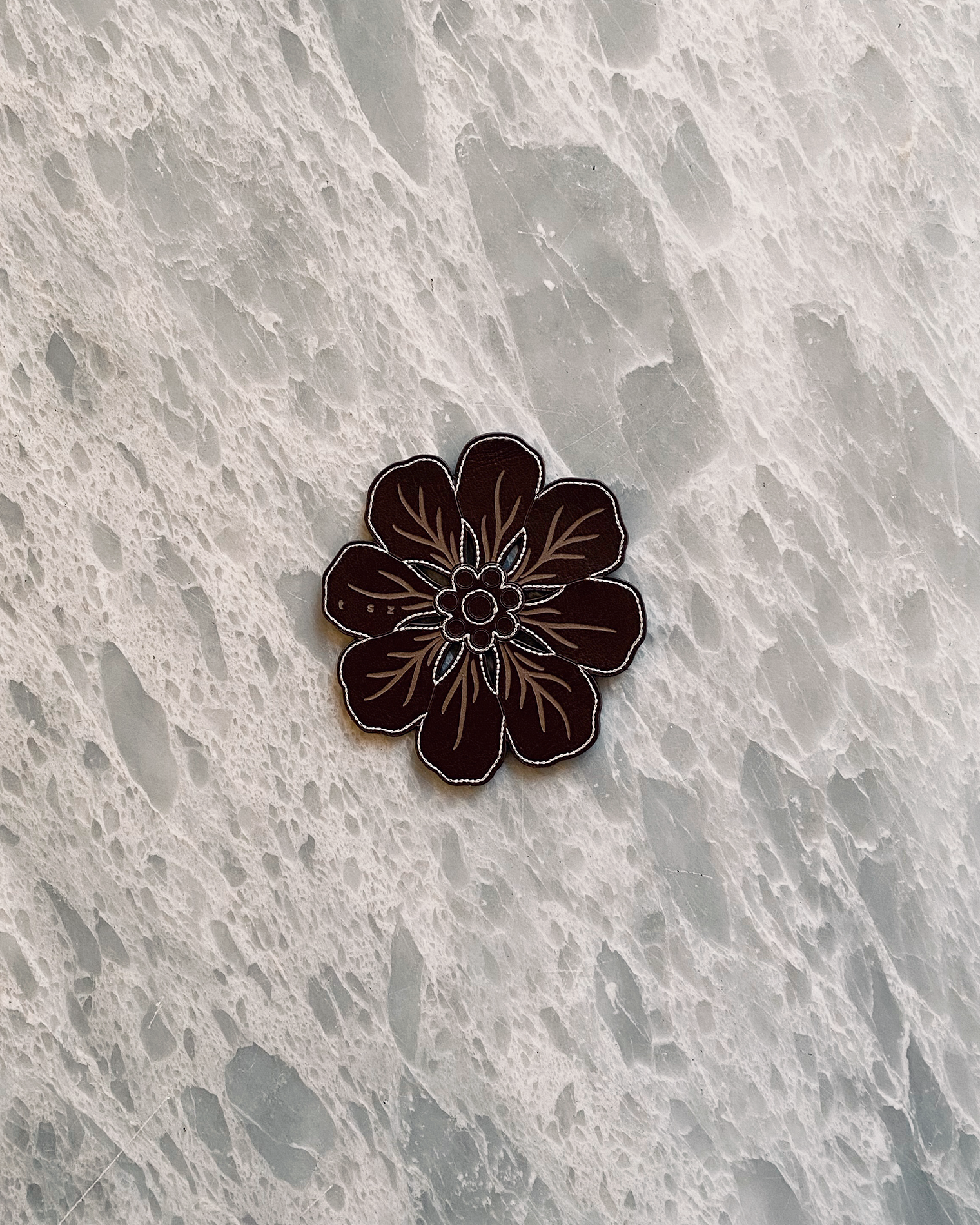 chocolate mini flor coaster - 6 pieces