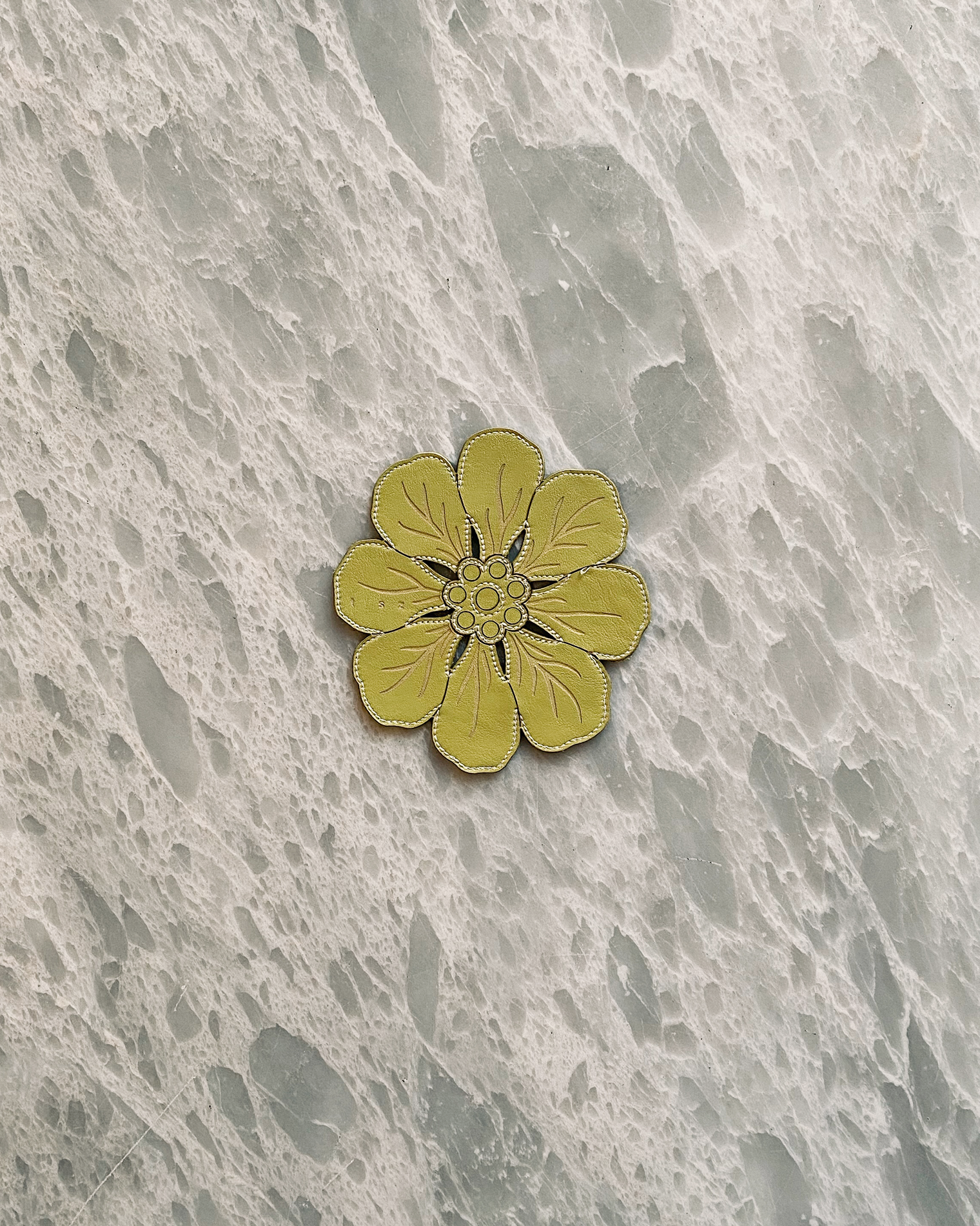 pistachio mini flor coaster - 6 pieces