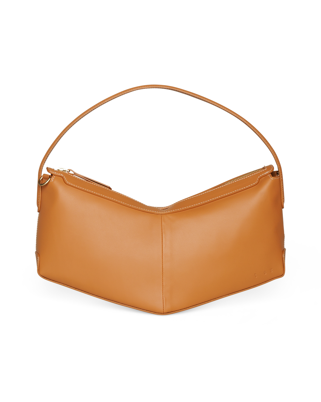 the V baguette cognac shoulder bag