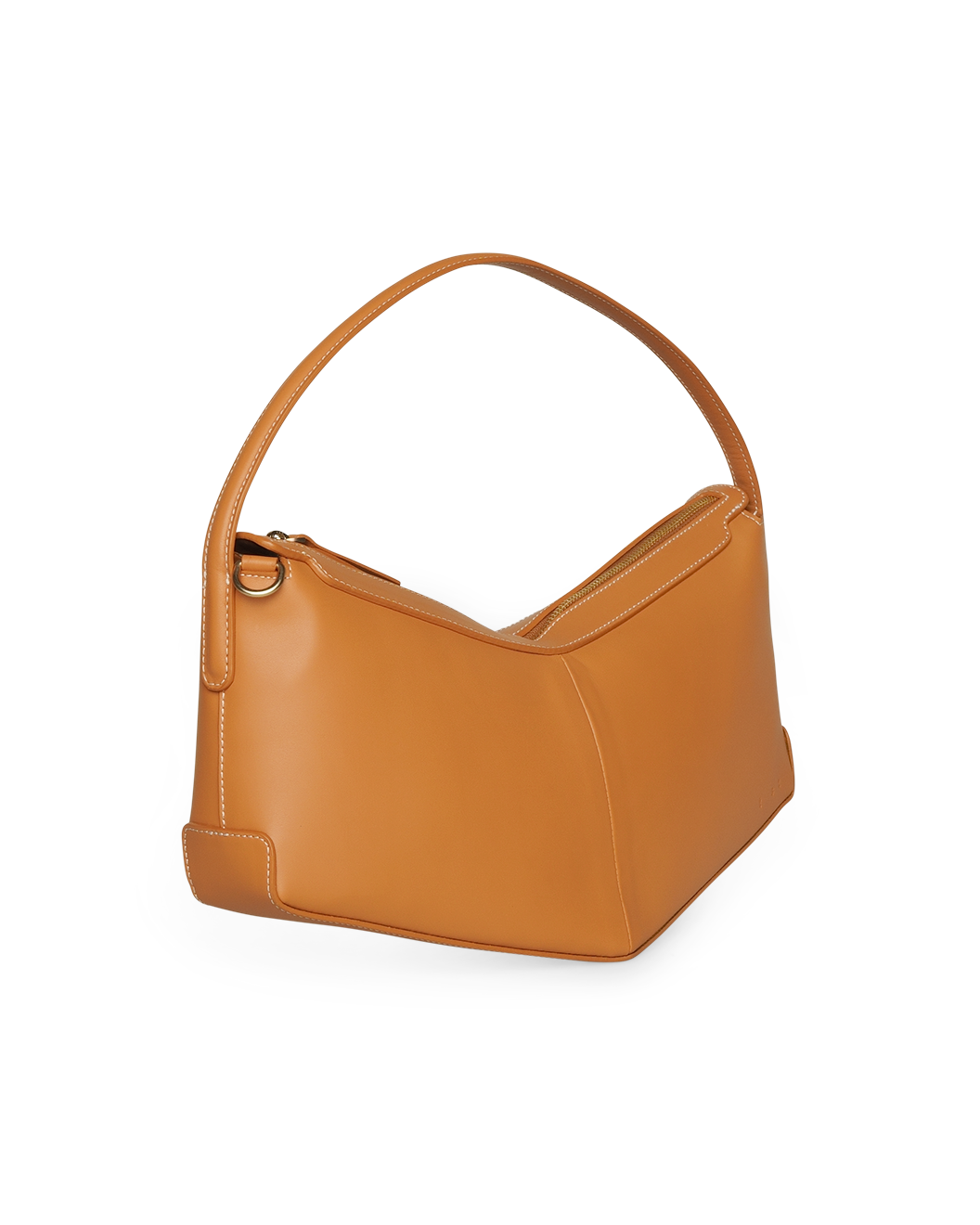 the V baguette cognac shoulder bag