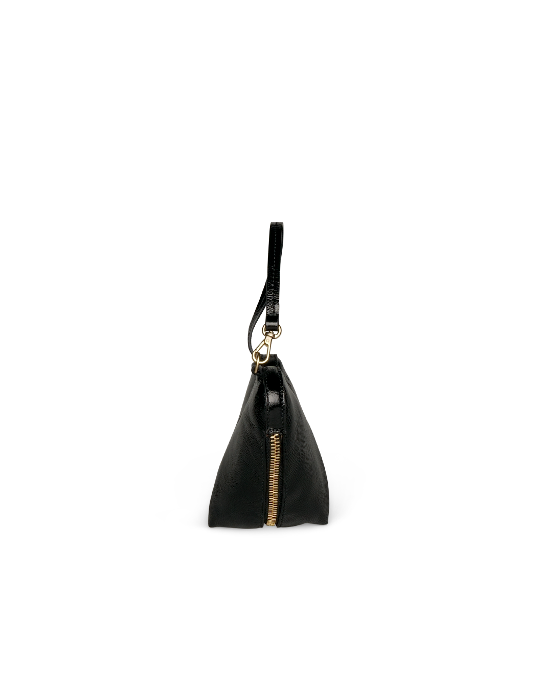 the corazón glossy black pouch