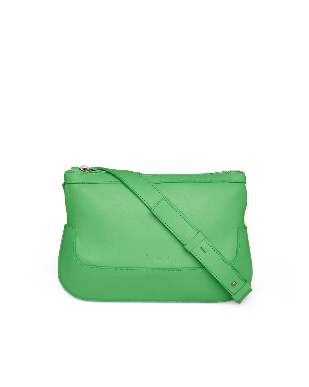 Apple Green Leather Tassel Cross Body Bag