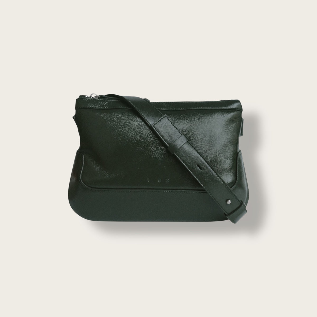 the festival glossy forest surplus leather crossbody bag