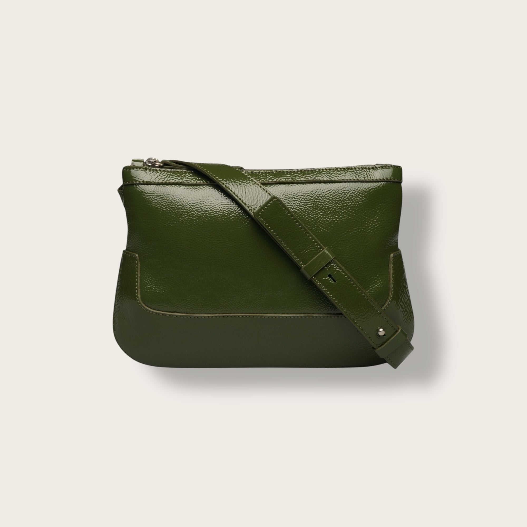 the festival glossy avocado crossbody bag