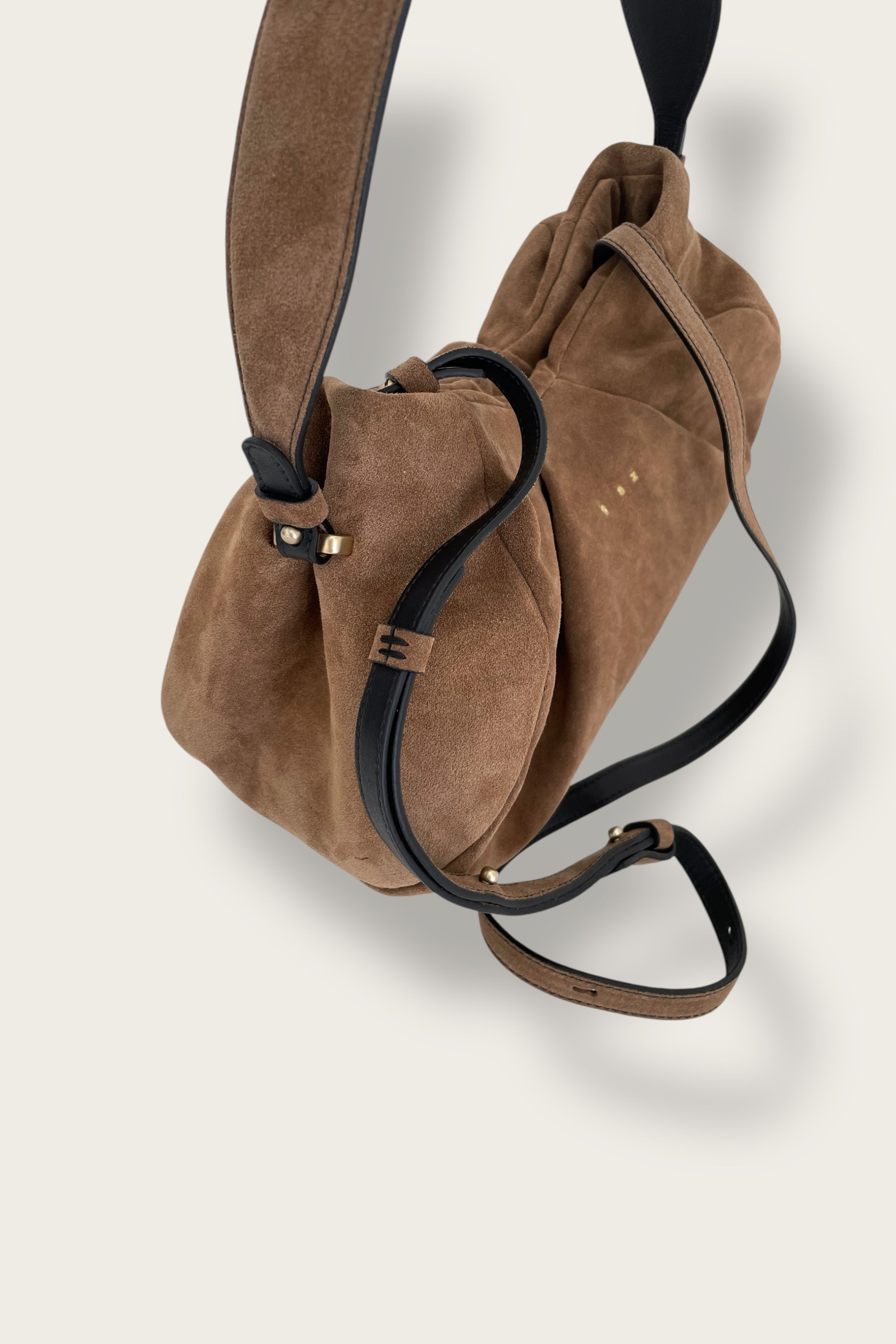 the cappelletti mocha suede shoulder bag and cross body