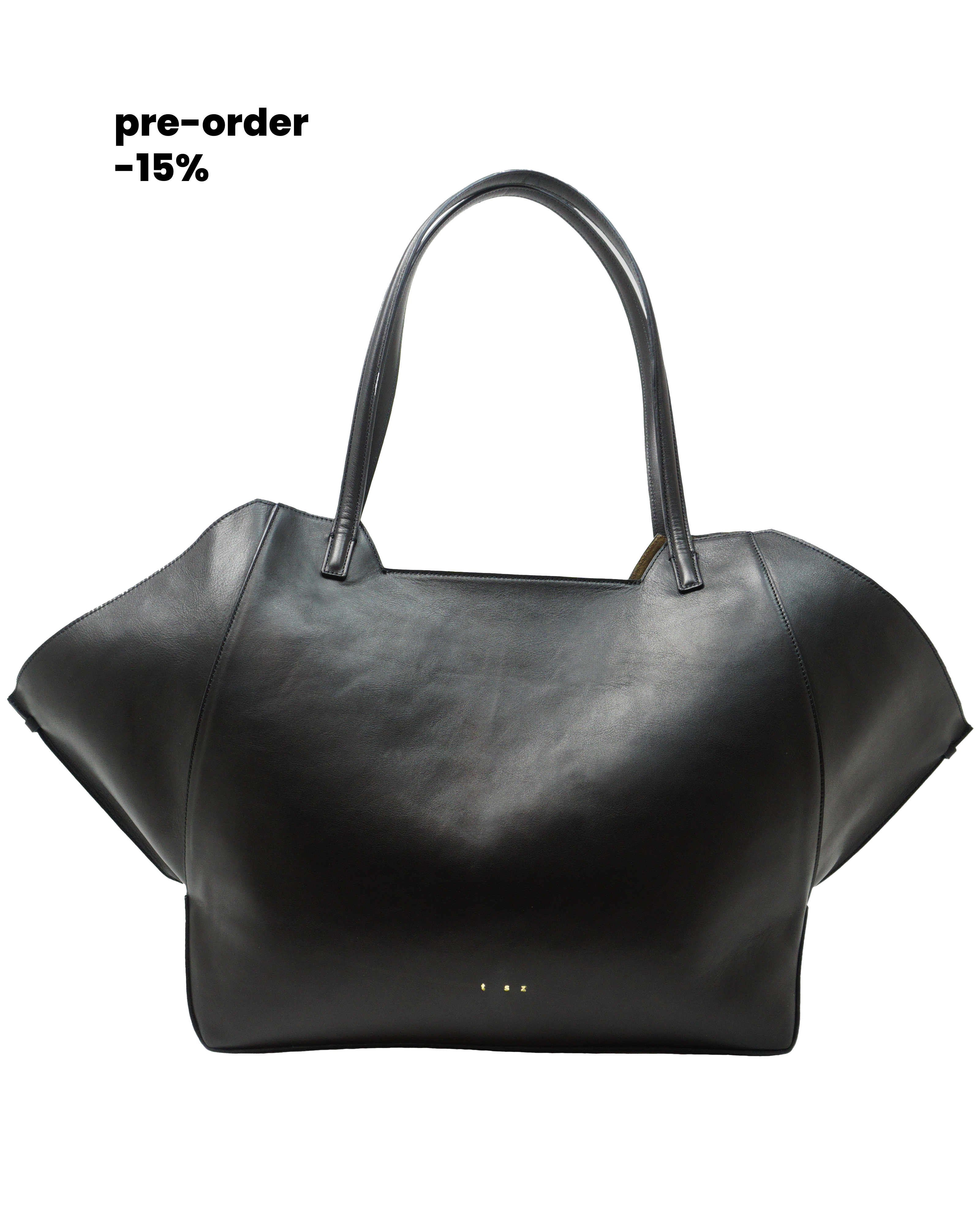 the V tote bag matte black